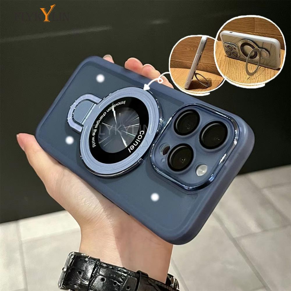 

FLYKYLIN Stand Holder Silicone Phone Case For Samsung S25 S24 S23 S22 Ultra S21 Plus S20 FE Note 20 Clear Transparent Cover For Samsung S20FE