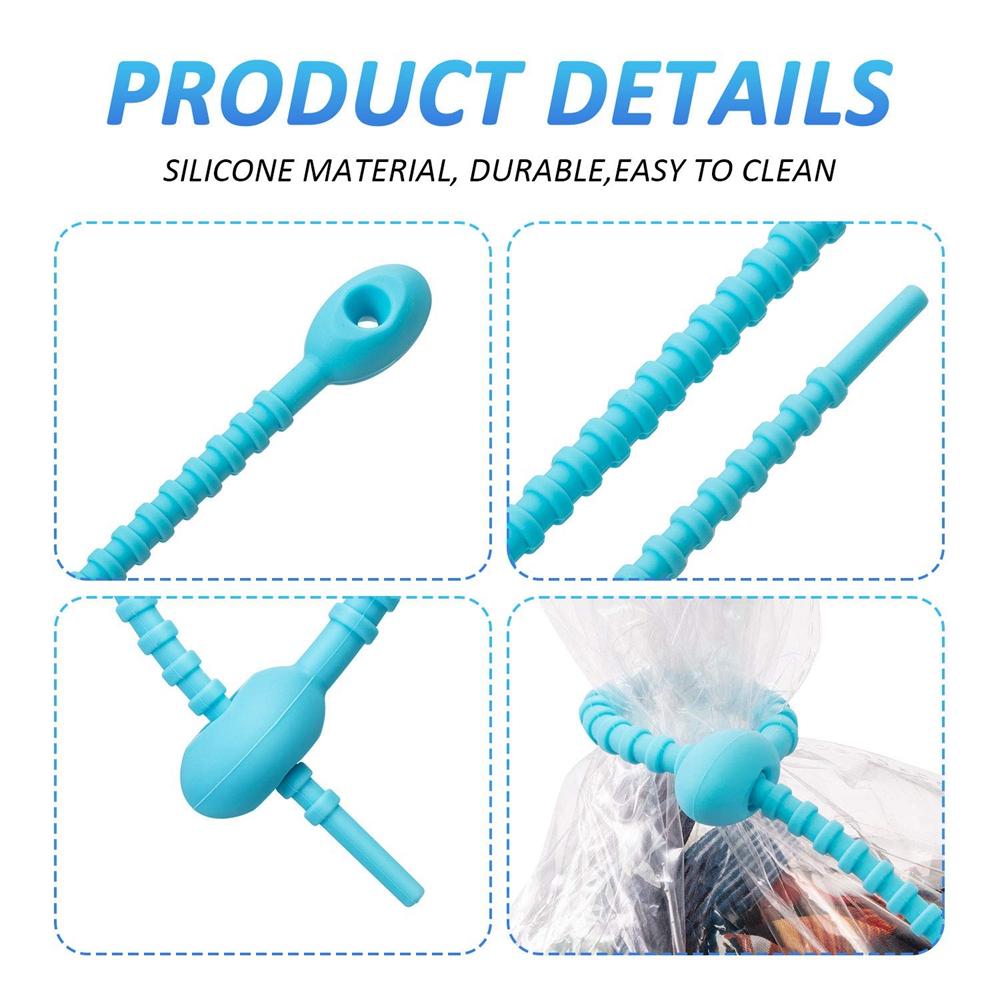 10/20/50pcs 18cm Silicone Reusable Bag Ties Twist Wire Fasten Cable Zip Tie Headset Data Lines Wire DIY Universal Magic Tie