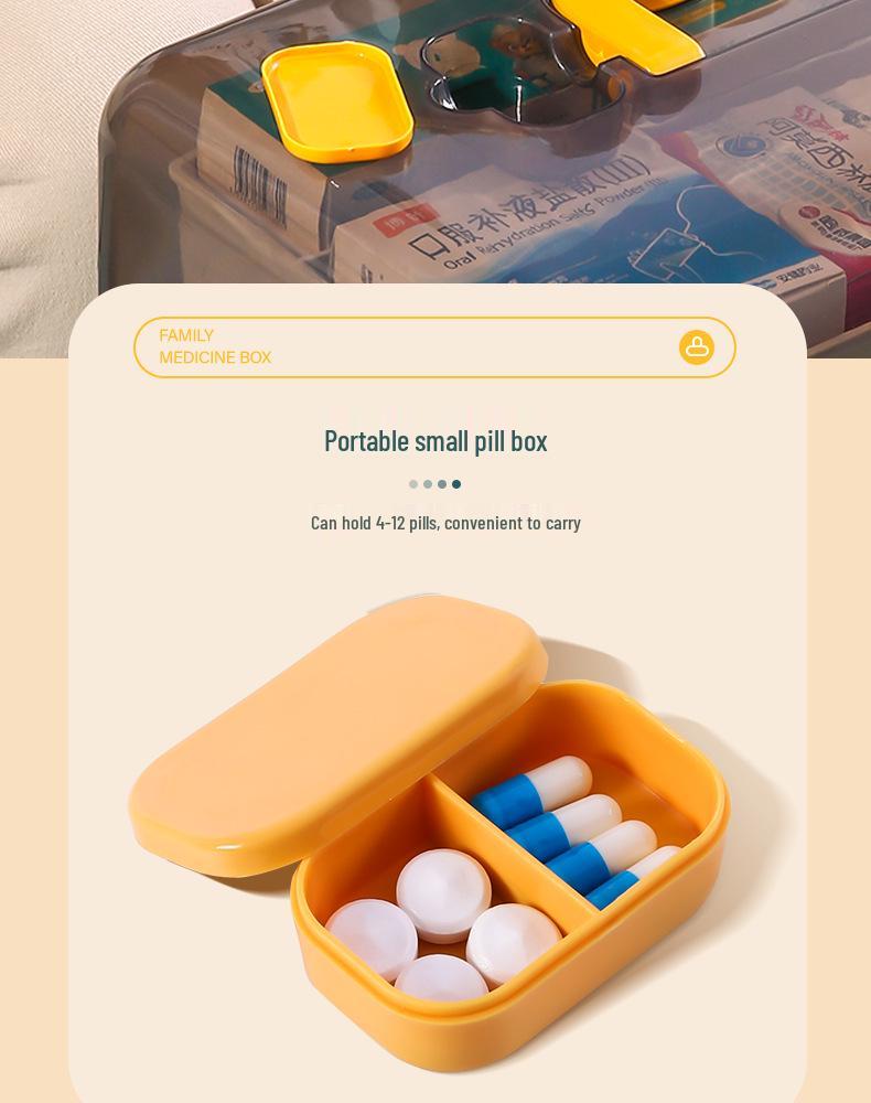 Family-Size Large Capacity First Aid and Medicine Storage Box