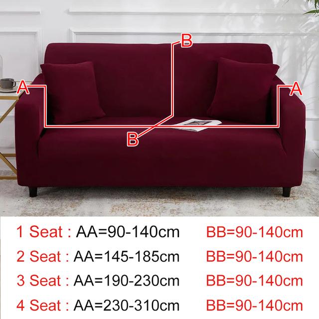 Solid Color Sofa Cover Breathable Elastic Simple Sofa Protect Sofa All -Inclusive Fashion Pattern Couch Cover For Living Room