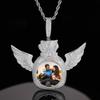 Customizable Hip Hop Money Bag Photo Frame Pendant Necklace