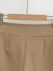 2026 Women's Slim High Waist Khaki Suit Shorts - Elegant, Straight Leg Casual Hot Pants