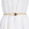 Metal Elastic Elastic Gold Leaf Belt Women'S Fine Decorative Spring With Dress Waist Chain Flower Accessories Belt