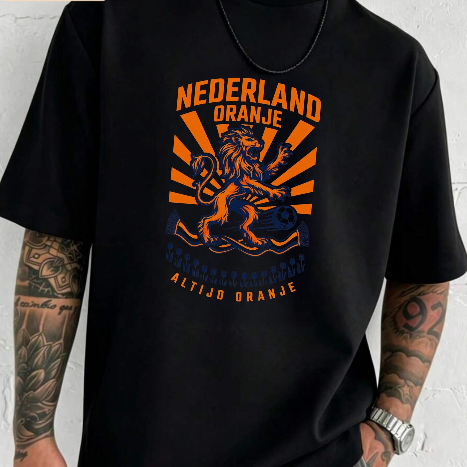 Netherlands Soccer Fan Shirt, Oranje Football Tee, Nederland Oranje, Dutch Football Fan Gift, World Cup Soccer, Euro Football, Lion Graphic L