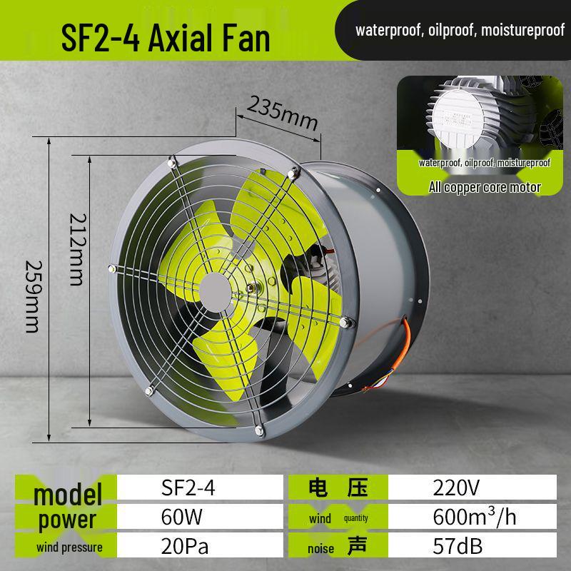 

High-Temperature & Waterproof Industrial Exhaust Fan for Kitchens