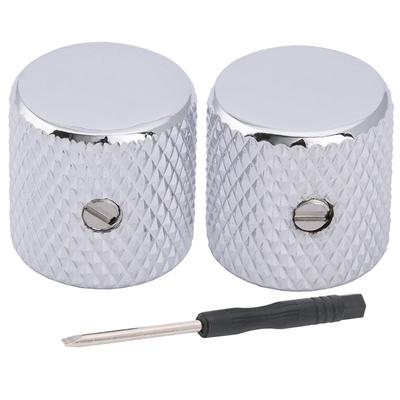 Musiclily Pro 6mm Kugelknöpfe, Seitengewinde, Stahl, für Telecaster E-Gitarren/PB Precision Bass, Chrom (2er Set)