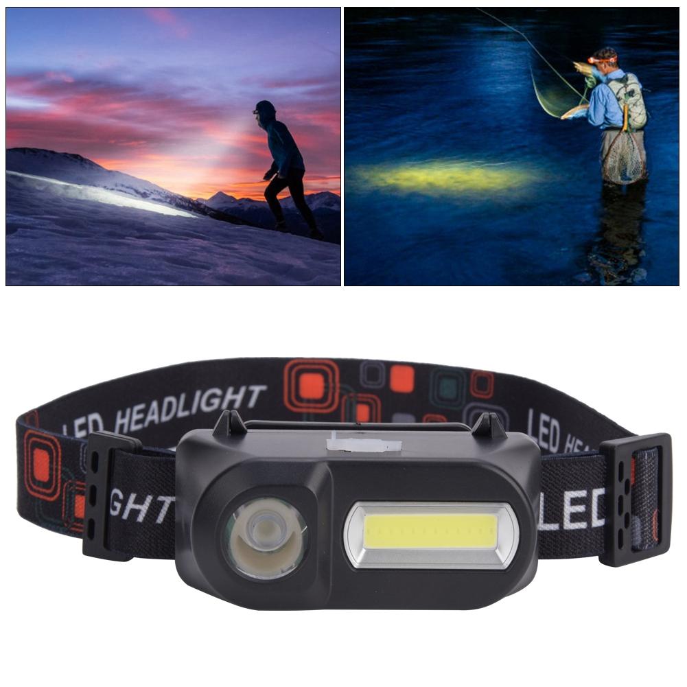 Outdoor Multi Function USB Charging Head Lamp Head Mounted Flashlight for Camping Fishing Cycling