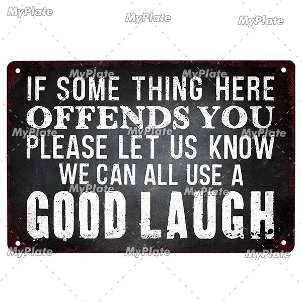 [MyPlate] Beer Metal Sign Plaque Metal Vintage Pub Tin Sign Wall Decor For Pub Club Man Cave Bar Decoration Tin Plates