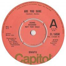 7inch Record SNAFU - Are You Sure CL15858PROMO Capitol Records 1976 UK Rock Used