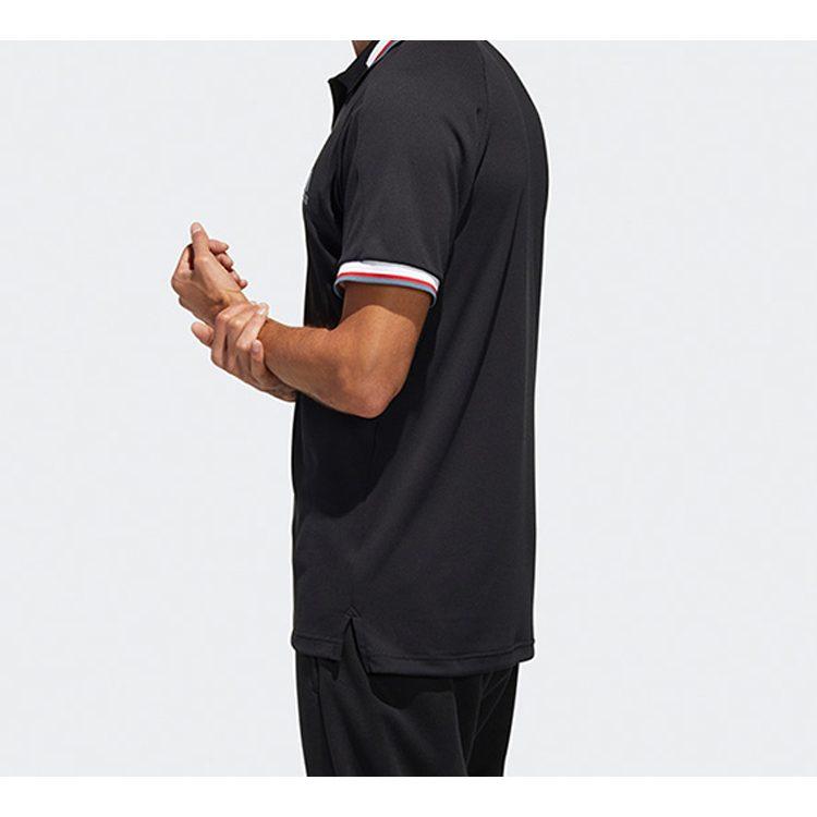 adidas Polo Shirts Men's Black Polo Collar Moderate Straight Fit FT6765