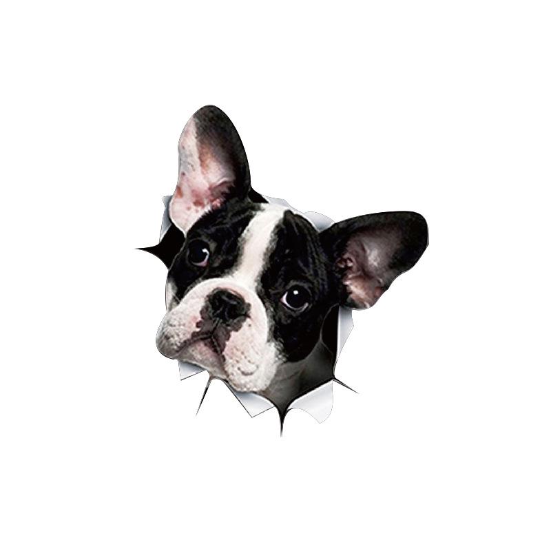 Sticker Creativ Design Crăpătură Animal de Companie pentru Perete și Mașină - Autocolant Personalizat Câine din Sticlă