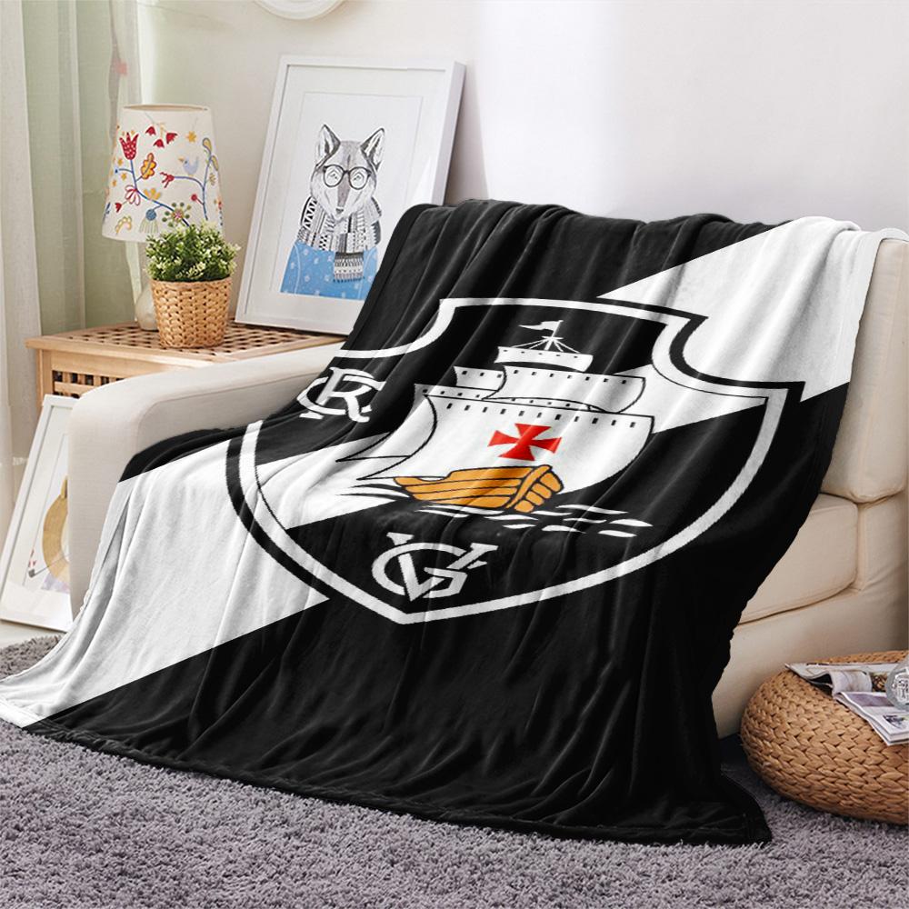 1Pc CR Vasco Da Gama Print Flannel Blanket High Quality Warm Comfortable Cover for All Seasons Perfect for Gifts Home Decor
