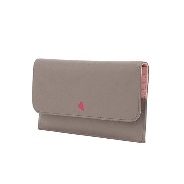 Lanvin en Bleu Carla Thin-Diameter Long Wallet, Light Gray, Size F