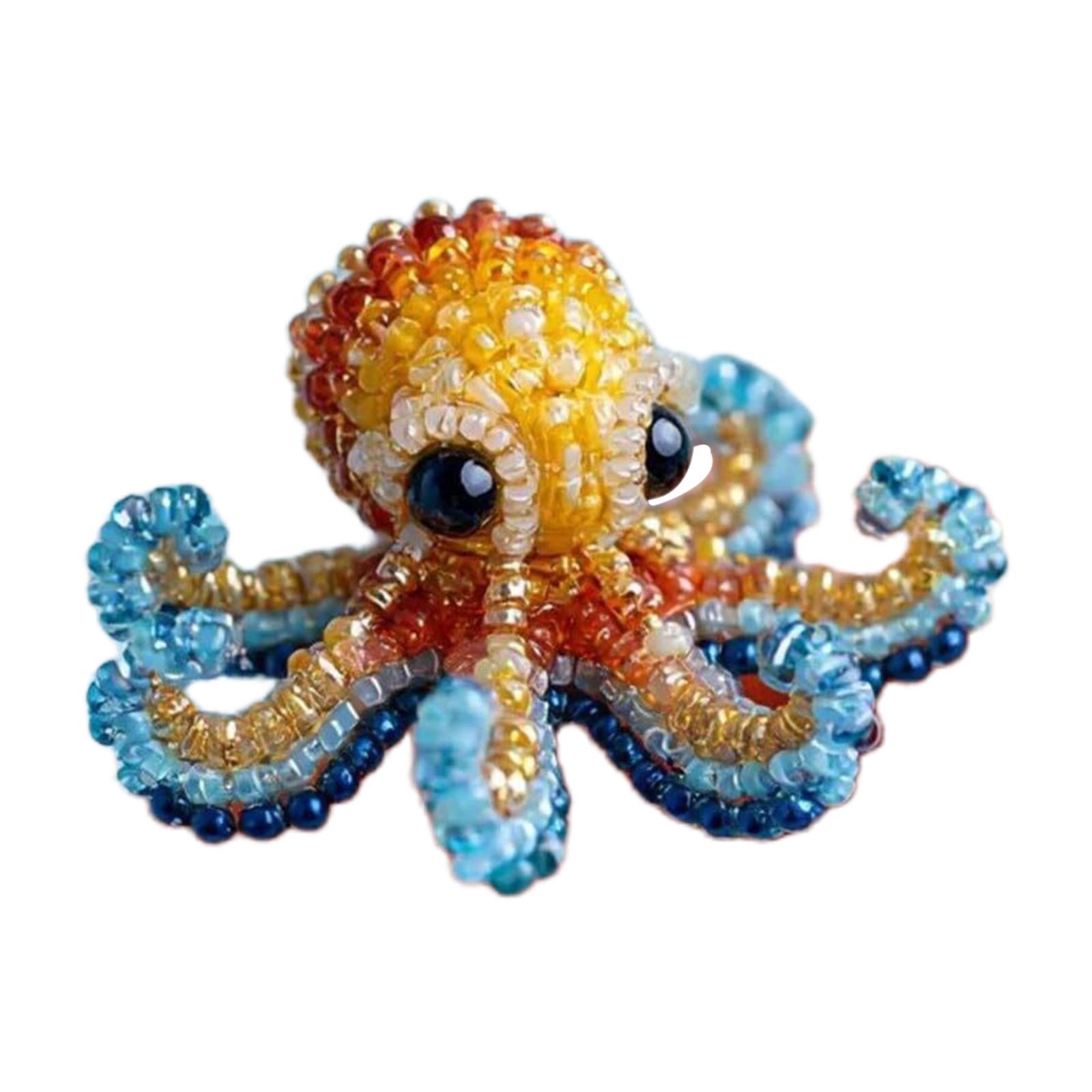 

Sea Creature Beaded Embroidery Kits DIY Animals Three-Dimensional Beadwork Craft Kit (Only Material Package) for Beginners