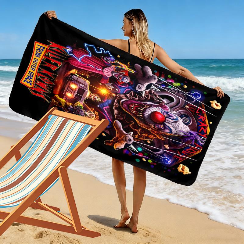 Labyrinth, Killer Clowns aus dem Weltall Druck Strandtuch, Großes Weiches Schnelltrocknendes Handtuch für Strand Camping Schwimmen