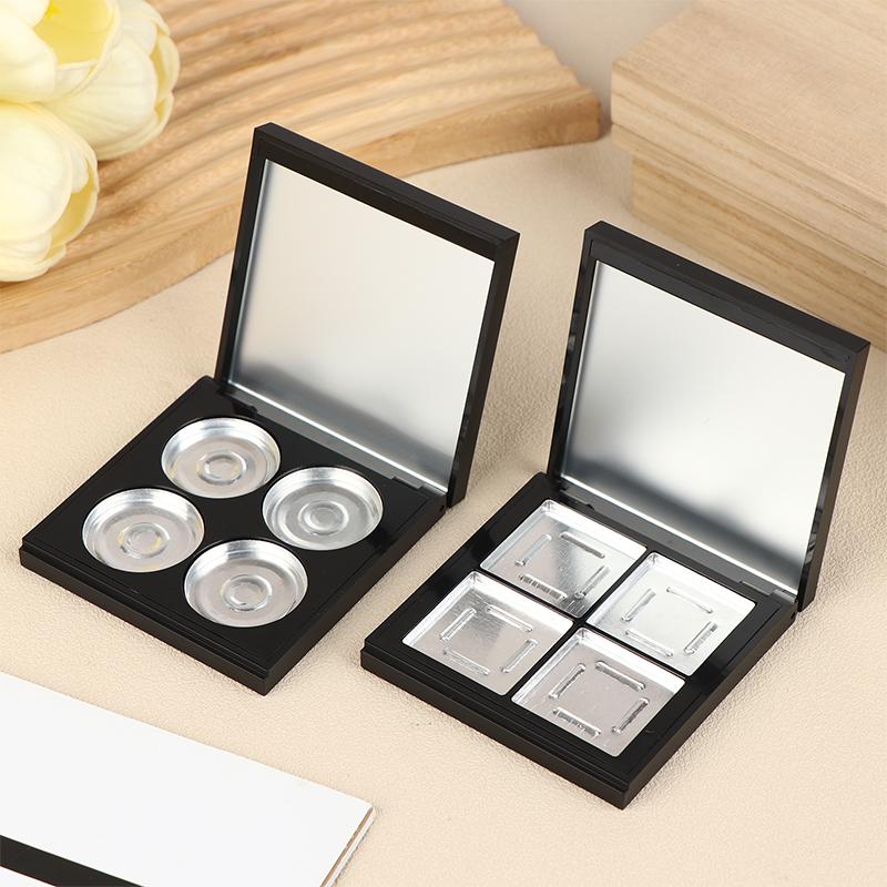4 Grids Empty Magnetic Cosmetics Palette Holder Box Professional Lip Gloss Case With Mirror Powder Blusher Box For Eyeshadow