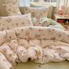 Trendy Double-Sided Cotton Dorm Bedding Set, Fresh Style, 3-Piece or 4-Piece Options