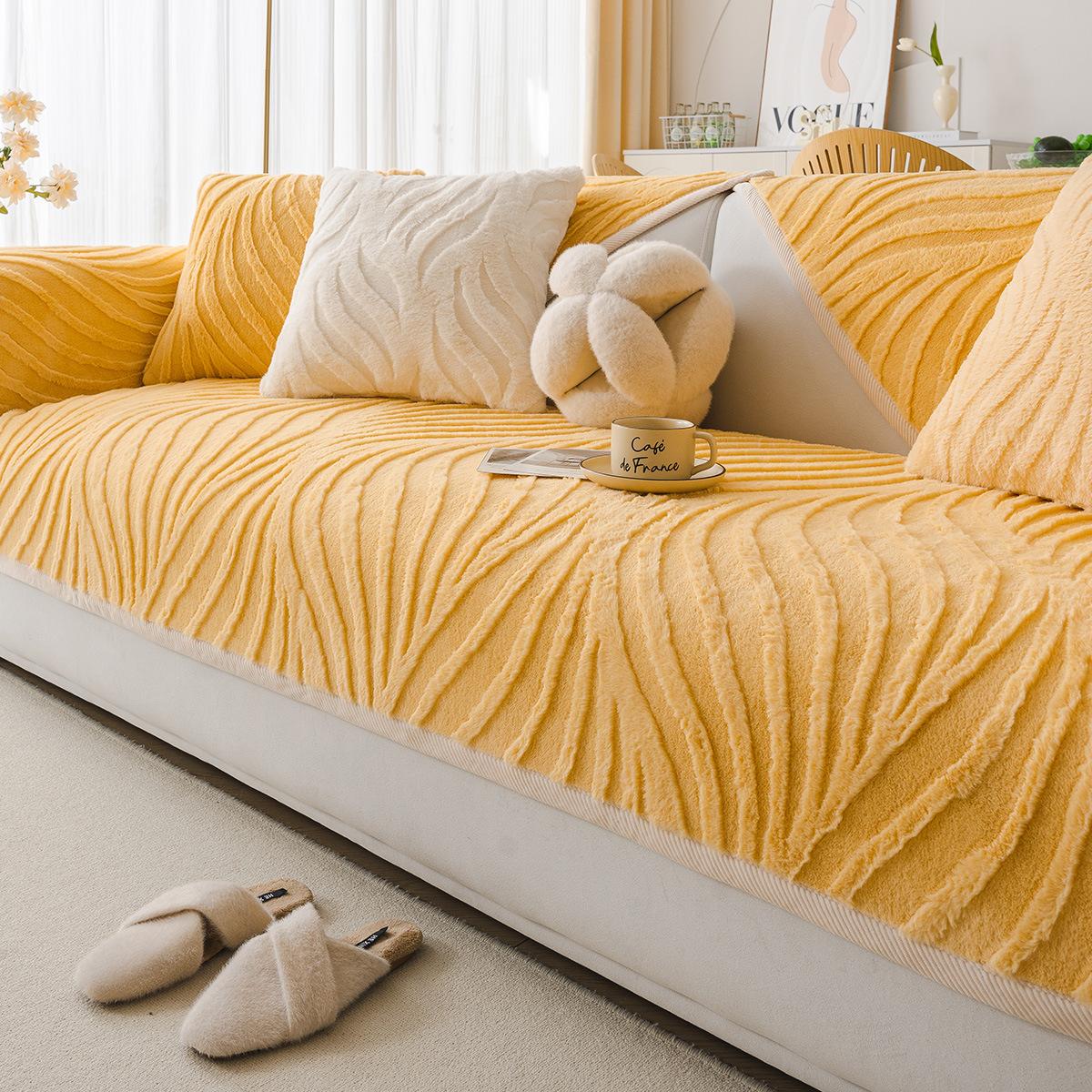 

Winter Plush Sofa Cushion Non-Slip Sofa Seat Cushion Advanced Sense New Sofa Cover Sofa Cover Cover Cloth Towel 70*70cm