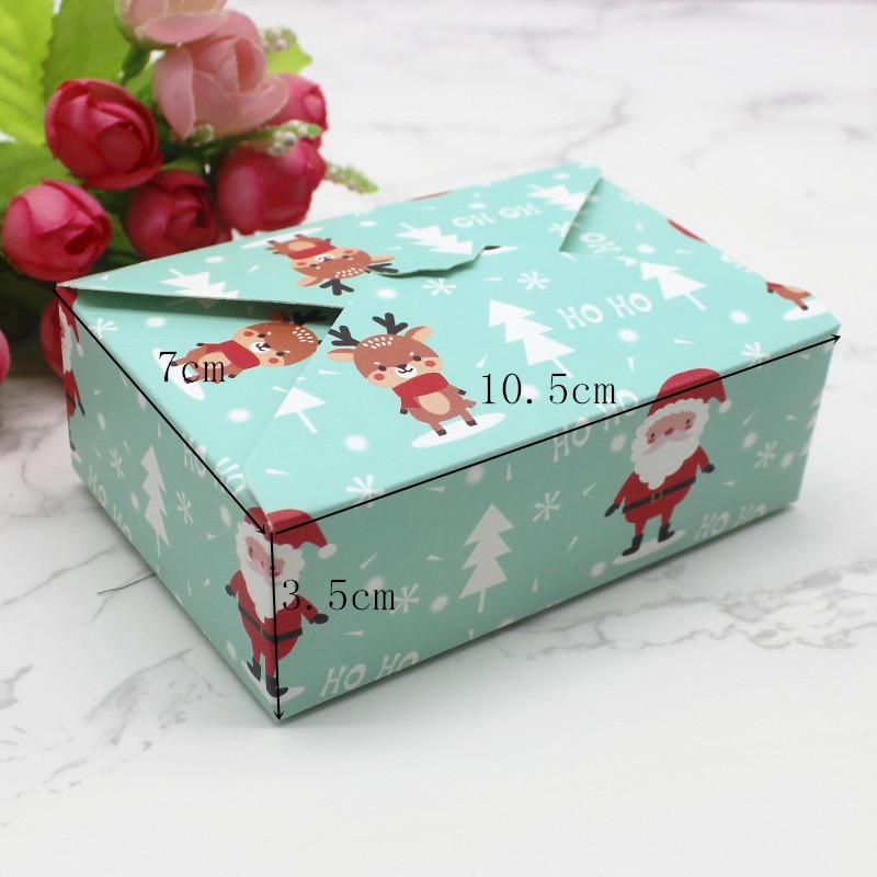 Zerong Ejewelry 10pcs Christmas Gift Package Box Paper White Jewelry Package Chocolate Party Suppiles Decoration