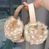 Yousheng Warm Gloves Deer Pattern Thickened Plush Gloves Collar Leg Cuffs Christmas Themed Adjustable Straps Winter Headgear