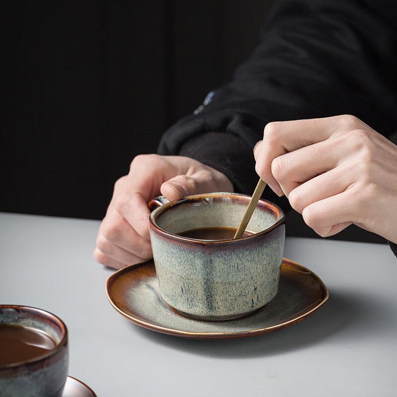 De ou Starlight Japanese Ceramic Coffee Cup & Saucer