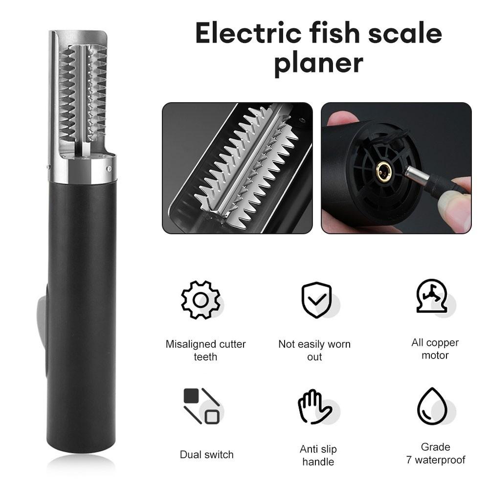 

125W Cordless Rechargeable Fish Scale Remover Portable Automatic Fish Scale Planing Tool High Power Electric Fish Scaler