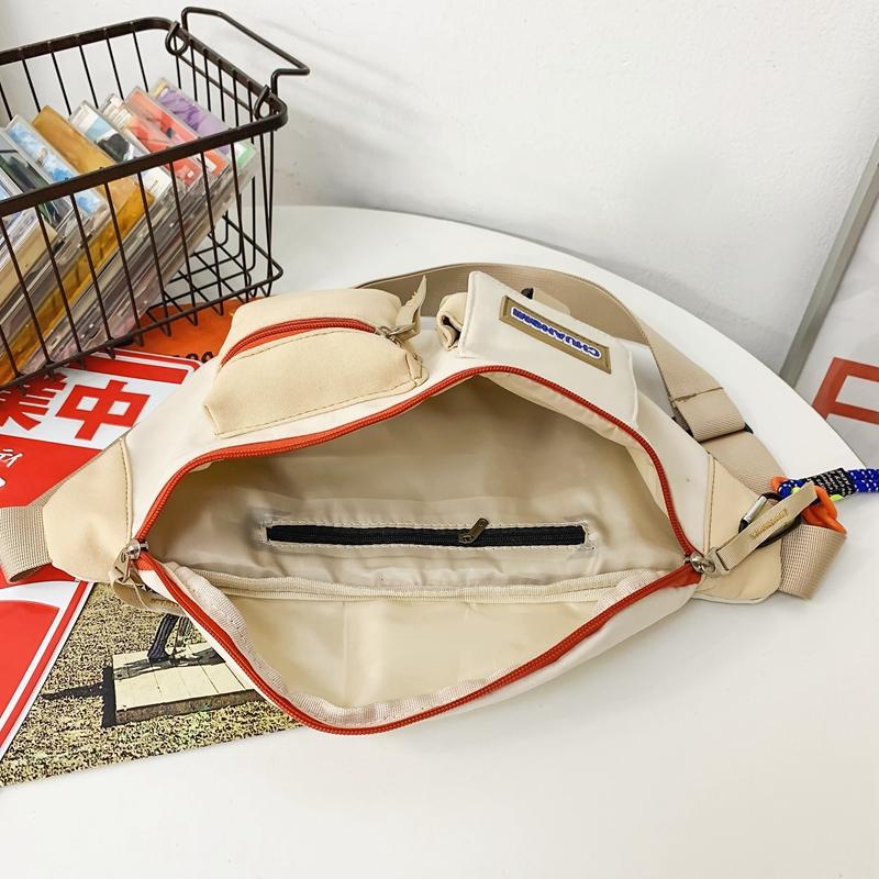 Fargeblokk Skulderveske Crossbody-veske Sports Brystveske Casual Liten Satchel-veske For Menn