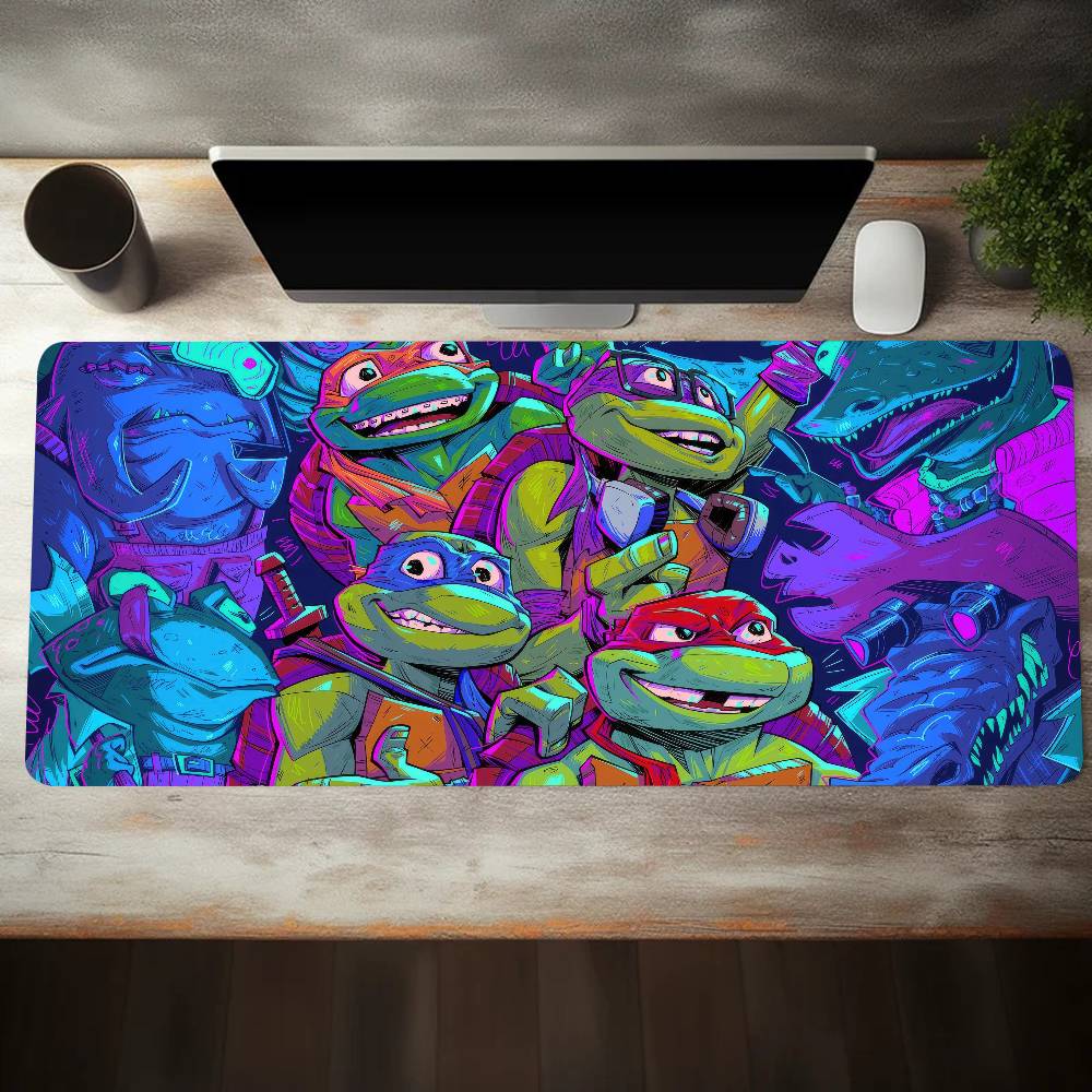 N-Ninja T-Turtles Mousepad Large Keyboard Desk Mat Gaming Mouse Pad LockEdge Non-slip Mat