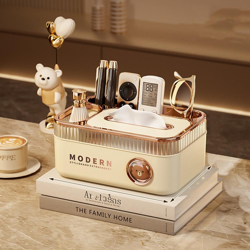 

Водонепроницаемая коробка для салфеток Легкая роскошь Пульт управления Хранение Хранение Бумажная коробка Гостиная Cream Without Cover