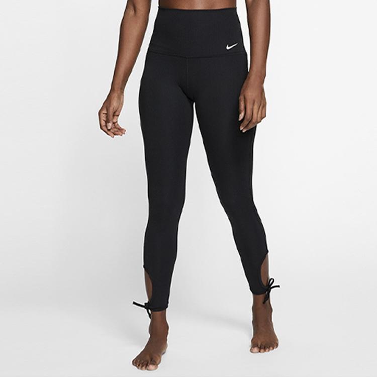 Nike Training Laufen Yoga Tight Neun-Punkt Fitnesshose Damen Unterteile Schwarz BV4569-010