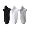 Men's Summer Thin Pure Color Simple Sweat Absorbing Breathable Ear Lifting Mesh Low Top Socks