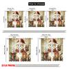 2pcs,2D Plane Printing Light Filtering Curtains Festive Snowman Christmas Gifts Versatile Fabric (without Rod) Decorations