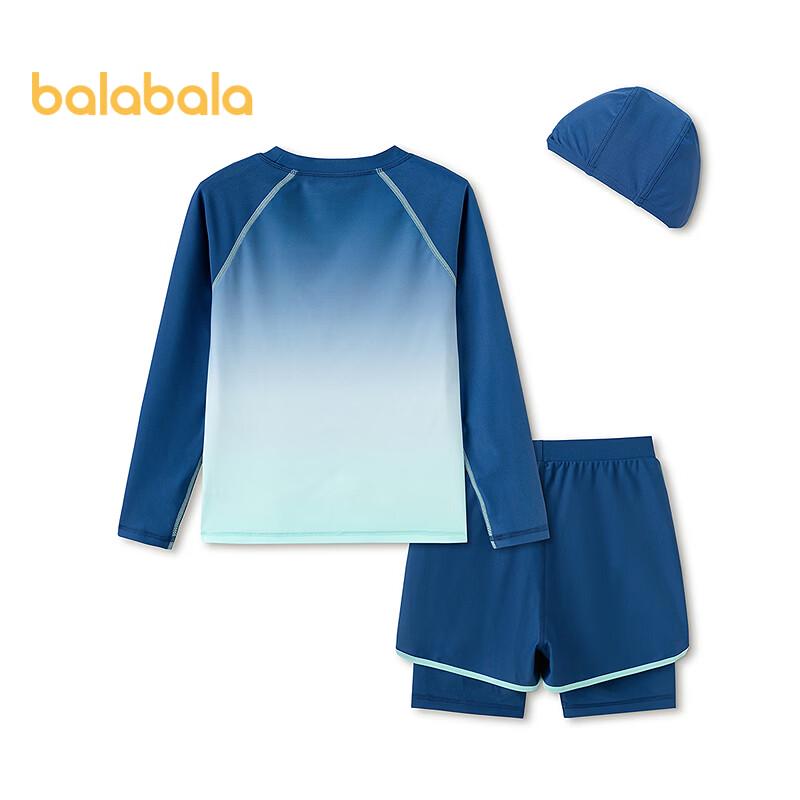 Balabala Boys  2026 Summer Long Sleeve Split Swimsuit 130