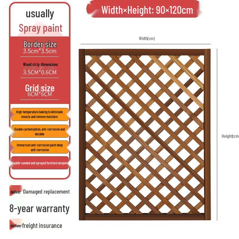 Anti-Corrosion Wood Garden Fence & Climbing Frame for Outdoor Spaces
