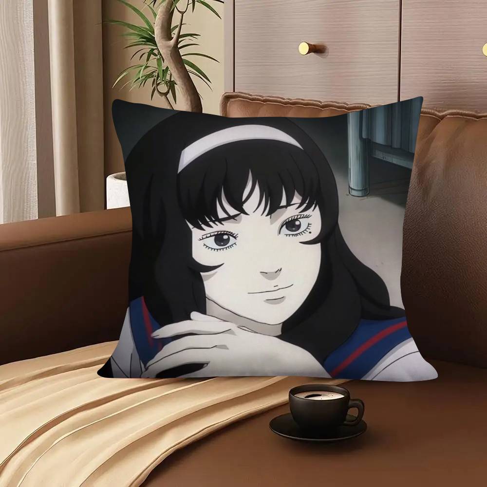 1Pc Anime Tomie Junji Ito Pillow Case Fashion Square Pillowcase Bedroom Sofa Room Ins Decoration Leisure
