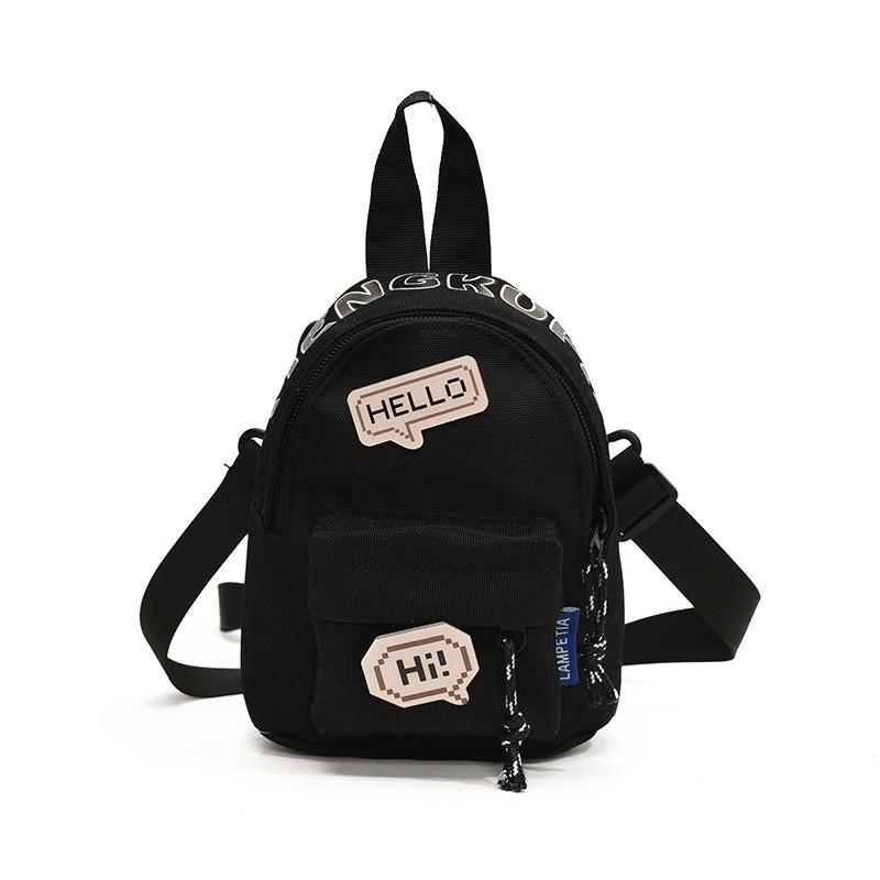 

Модная повседневная сумка через плечо из холщовой ткани с буквенным дизайном, подходит для ежедневного использования чёрный