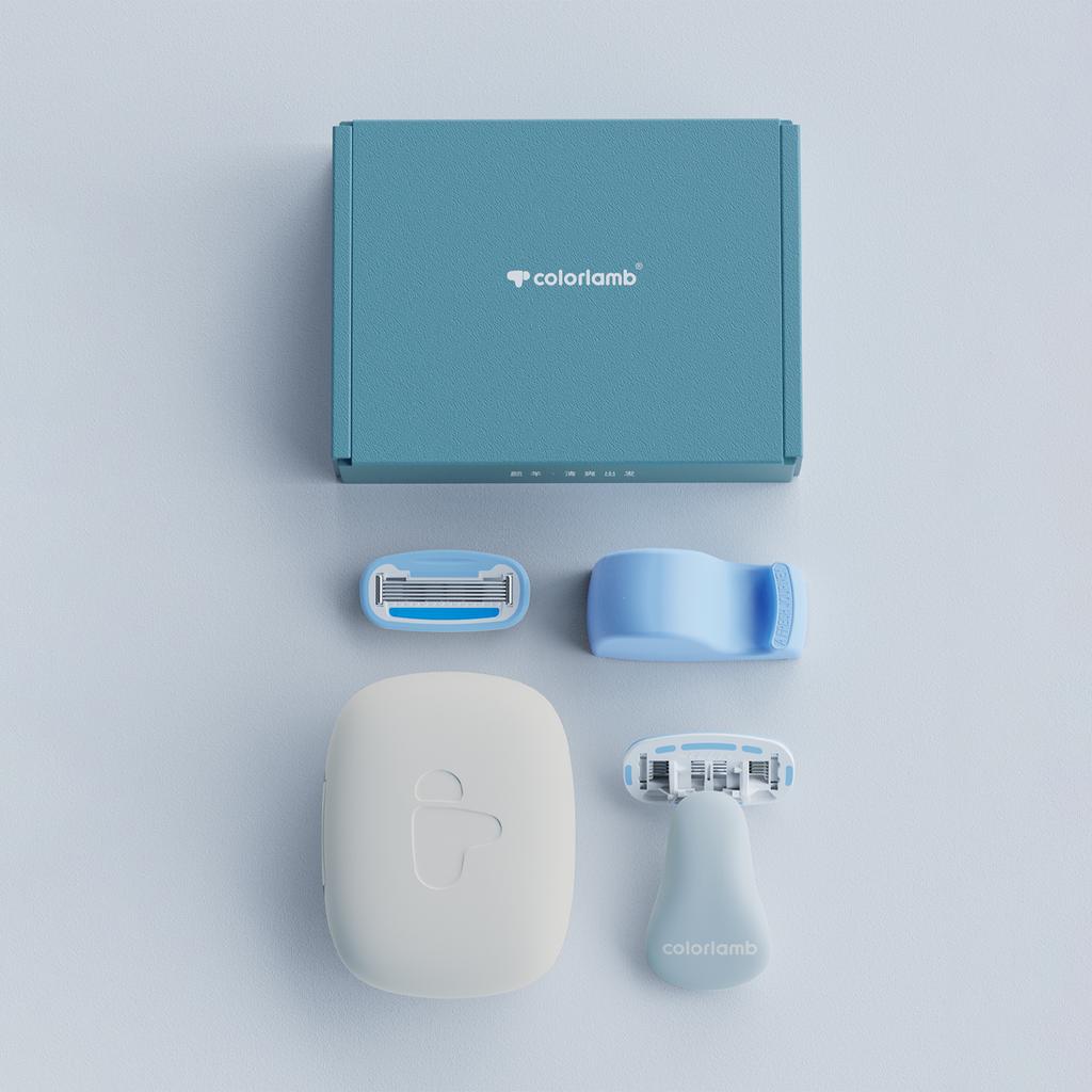 Draagbare Dames Scheermes Set Handmatig Bikini Scheermes Ontharing voor Dames Privé Lichaam Met Huidverzorgingscartridges