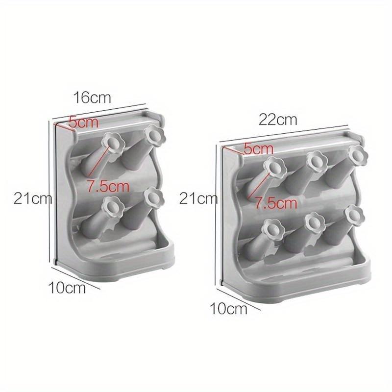 Wall Mount Cup Storage Rack Household Plastic Cup Holder Organizer Water Cup Drain Rack Glass Shelf for 4/6 Cups Home Decor