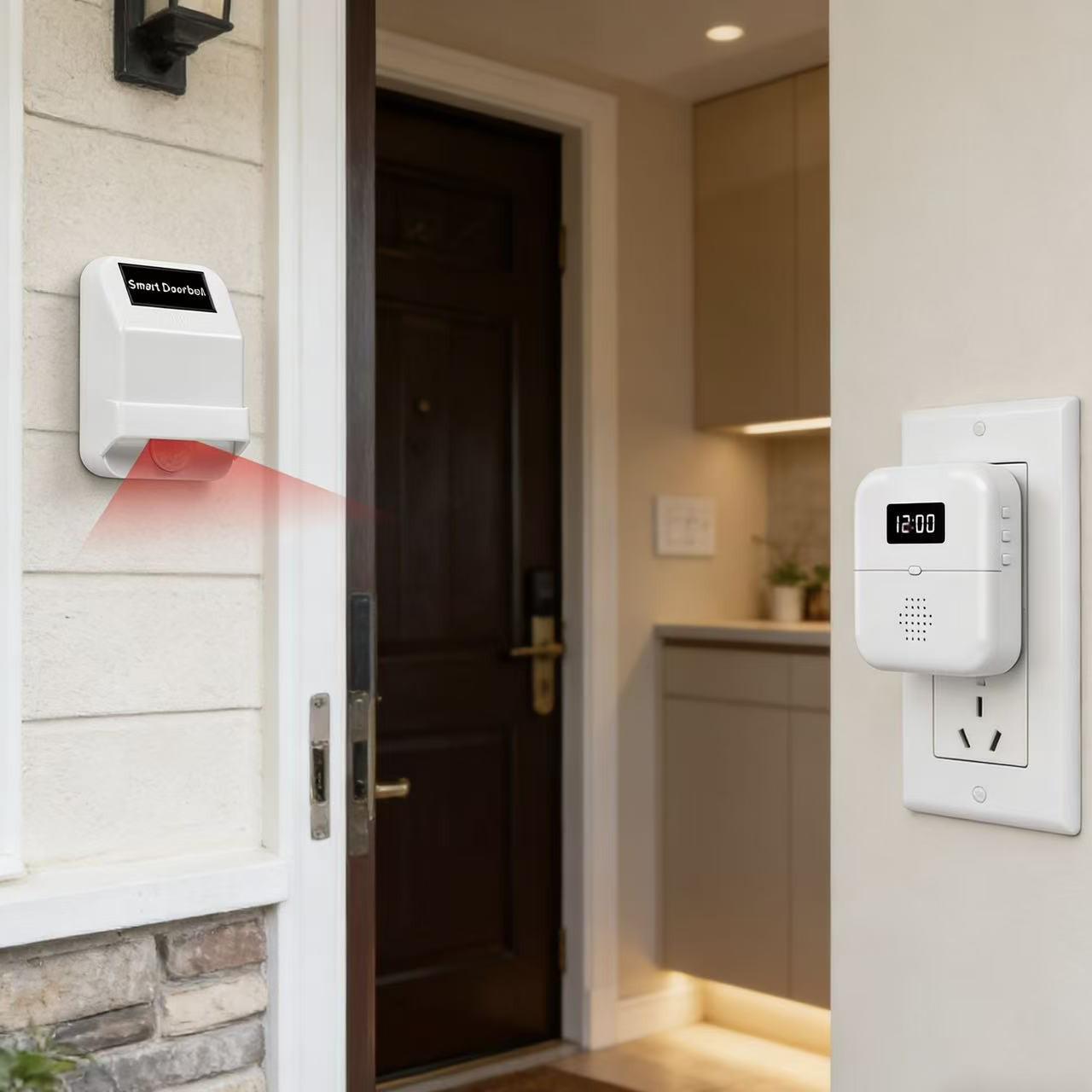 

Smart Induction Doorbell & Human Entry Sensor for Home and Supermarket Welcome Reminder Receiver (Requires Pairing)