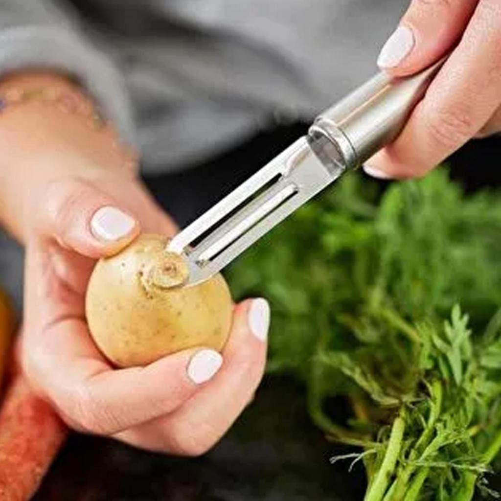 Potato Peeler Double-Edged Food Peeler Hangable Kitchen Gadget Manual Fruit Peeling Tool For Salad Food Prep Cooking