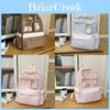 Anime Girl Double Shoulder Backpack For School With Nylon Material And Dot Pattern