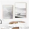 Painting Surfing Coastal Decor for Living Room Surf Poster California Wall Art Black and White Ocean Print Beach Canvas