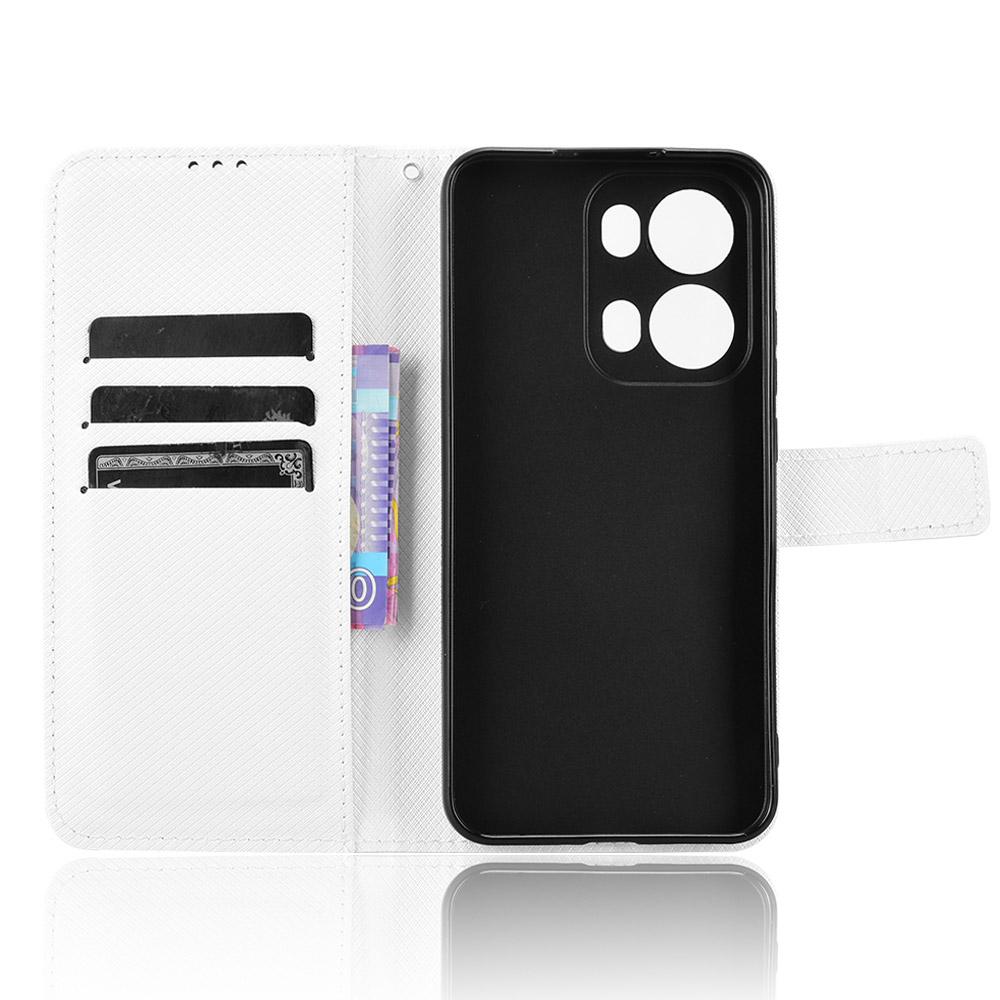 For Oppo Reno13 Pro 5G Case PU Leather Diamond Texture Wallet Phone Cover