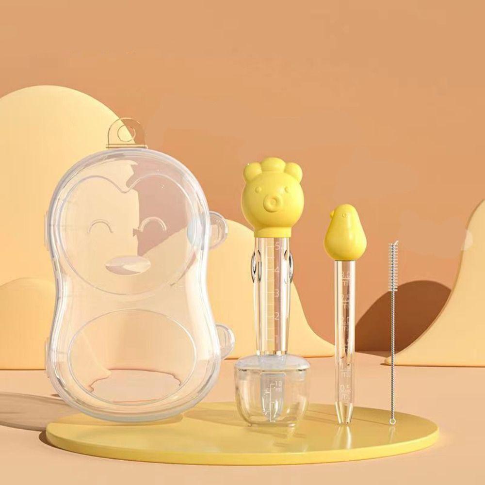 

4 шт., мультяшная пипетка для сока, силиконовая игла, милая детская кормушка для лекарств, младенческая