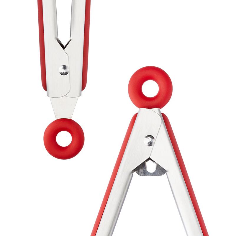 SMVP Silicone & Stainless Steel BBQ Tongs