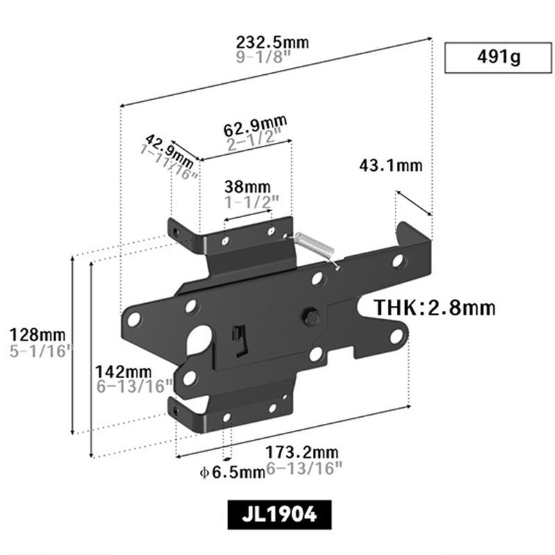 Quick Pin Door Bolt Automatic Latch Gate Lock Post Mount Bolts Heavy Duty Spring Steel Gravity Locking For Outdoor Fence Posts