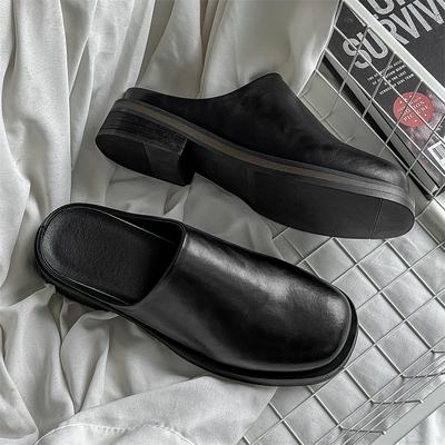 Mode Mode Lässige Leder Pantoletten Hausschuhe Herren Freizeit Lauf Sandalen Outdoor Strand Slides Schuhe Elegante Herren Business Schuhe Halbschuhe