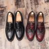 Men's Cross-Border Plus Size Casual Leather Tassel Shoes - Retro British Business Formal Style