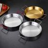 Nonstick Surface Seafood Plate Flat Bottom Snack Plate Heavy Duty Stainless Steel Pan  Home Kitchen