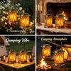 Antique Bronze Solar Flame Lantern: Decorative Outdoor Garden Lamp for a Retro Courtyard Atmosphere